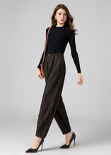 Load image into Gallery viewer, Wool Harem Pants, Long Wool Pants Women C3588
