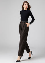 Load image into Gallery viewer, Wool Harem Pants, Long Wool Pants Women C3588
