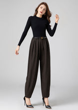 Load image into Gallery viewer, Wool Harem Pants, Long Wool Pants Women C3588
