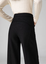 Load image into Gallery viewer, Wool Pants Women, Tapered Pants, Black Wool Pants C3589
