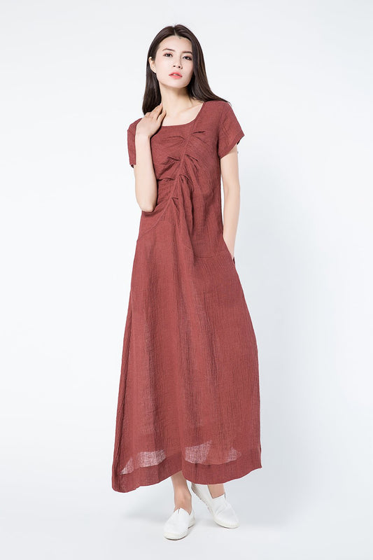Maxi summer plus size dress women c1085