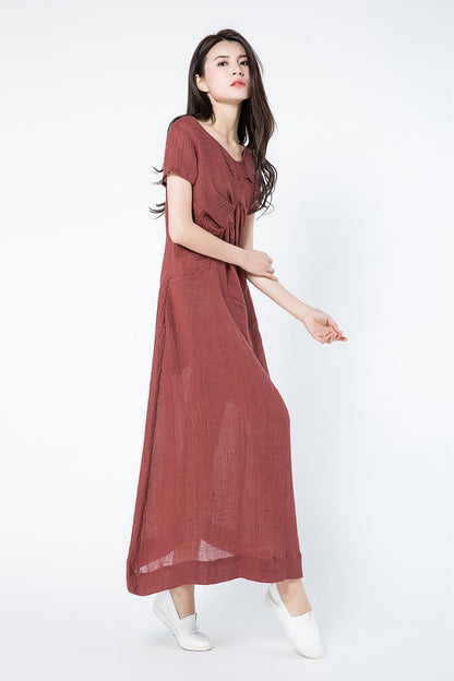 Maxi summer plus size dress women c1085