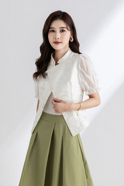 Women's Summer White Tops C3316