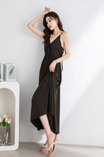 Load image into Gallery viewer, Women&#39;s Dark Coffee Slip Dress C3319
