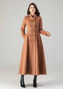 double breasted winter wool coat for women C3620