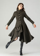 Load image into Gallery viewer, Asymmetrical Winter Wool Coat for Women C3621
