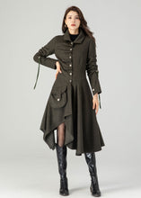 Load image into Gallery viewer, Asymmetrical Winter Wool Coat for Women C3621
