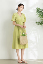 Load image into Gallery viewer, Summer Green Midi Dress C3293
