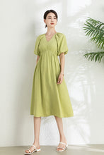 Load image into Gallery viewer, Summer Green Midi Dress C3293
