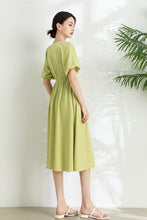 Load image into Gallery viewer, Summer Green Midi Dress C3293
