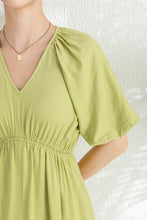 Load image into Gallery viewer, Summer Green Midi Dress C3293
