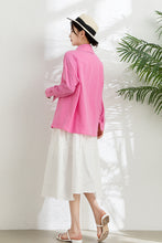 Load image into Gallery viewer, Spring Summer Pink Cotton Shirt C3298
