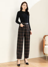 Load image into Gallery viewer, Harem Wool Pants, Wool Tapered Pants C3598
