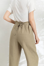 Load image into Gallery viewer, Wide Leg Long Linen Pants C3302
