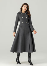 Load image into Gallery viewer, Long Wool Coat, Hooded Wool Coat, Winter Wool Coat C3704
