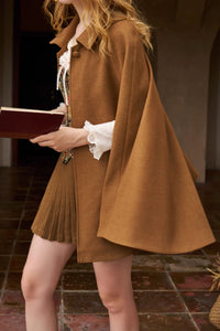 vintage winter wool cape coat women C3672