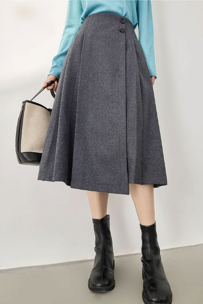 Warm a line winter wool skirt C3522