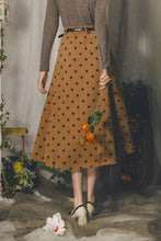 Load image into Gallery viewer, Polka dot winter corduroy womens skirt C3535
