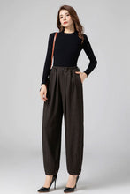 Load image into Gallery viewer, Wool Harem Pants, Long Wool Pants Women C3588
