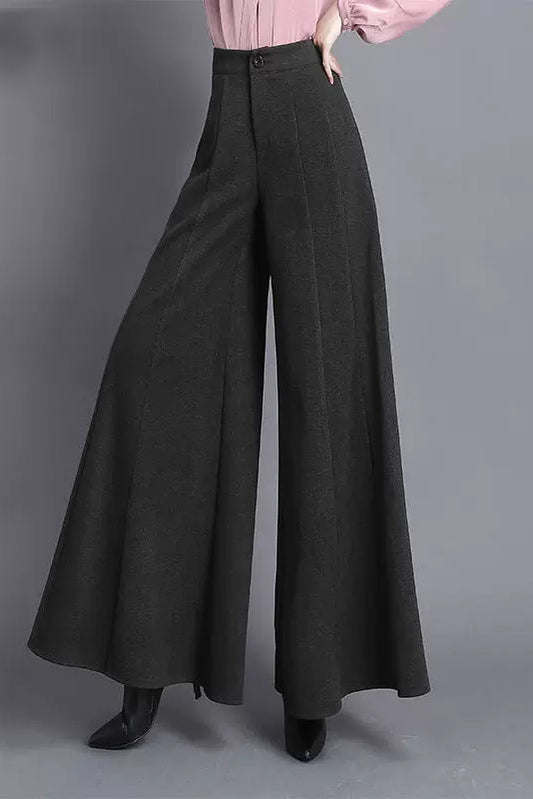 Copy of Long Wide Leg Wool Pants C3045，Size S #CK2300025