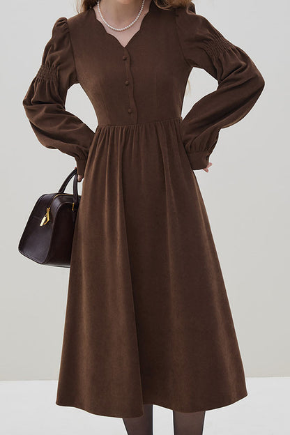 French Vintage Long Sleeved Dress  C3632