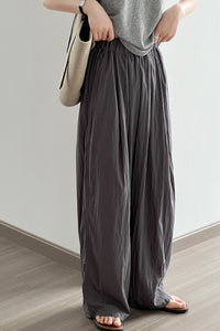 Lazy and loose fitting wide leg pants C3344
