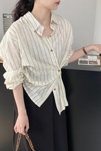 Load image into Gallery viewer, Irregular striped long sleeved shirt C3395

