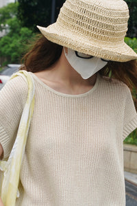 Summer loose casual knit vest C3364