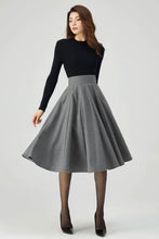 Load image into Gallery viewer, Knee Length Skirt, Wool Skirt Women C3549
