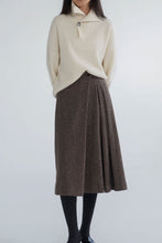 Load image into Gallery viewer, asymmetrical winter wool skirt women  C3830
