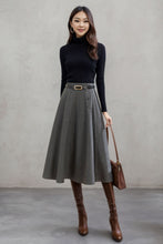 Load image into Gallery viewer, Autumn Winter A line Wool  Skirt C4453
