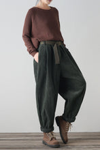 Load image into Gallery viewer, Wide leg winter corduroy pants women C4344
