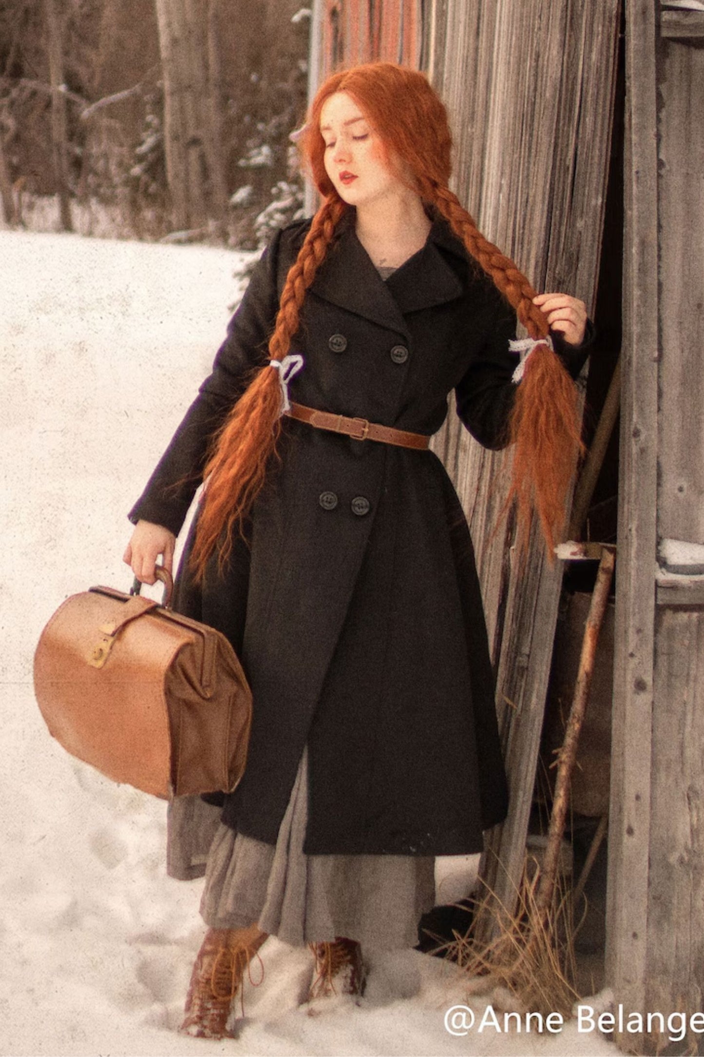 Double Breasted Maxi Wool Coat C1019