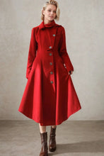 Load image into Gallery viewer, Asymmetric Hooded wool jacket coat C1781
