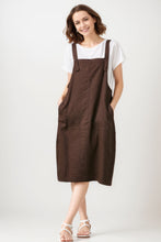 Load image into Gallery viewer, Women Casual Linen Vest Dress Strap Dress  C1700
