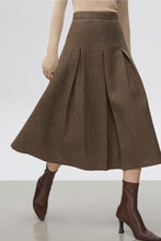 Load image into Gallery viewer, Pleated winter wool skirt for women C3521
