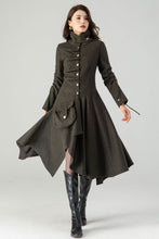 Load image into Gallery viewer, Asymmetrical Winter Wool Coat for Women C3621
