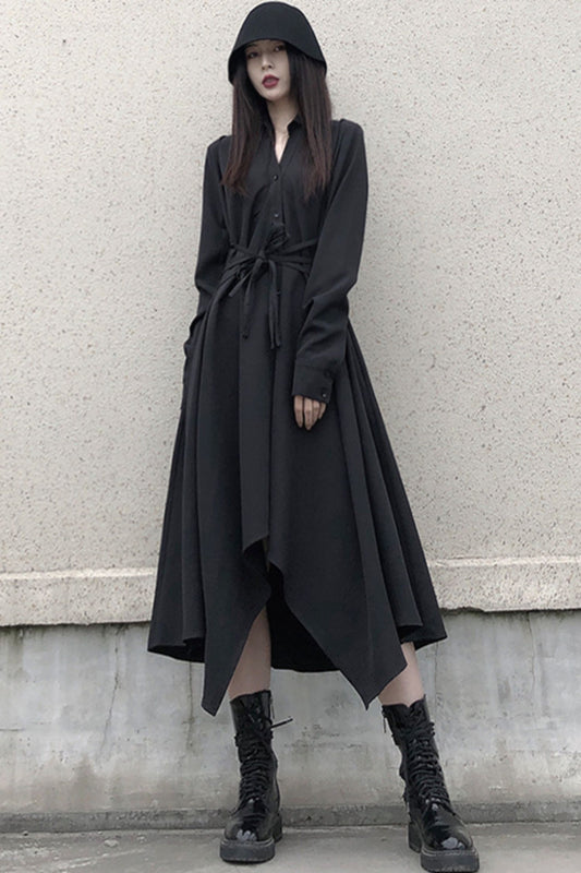 Long sleeves irregular spring dress women C3482