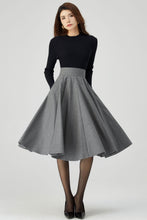 Load image into Gallery viewer, Knee Length Skirt, Wool Skirt Women C3549
