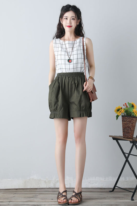 Summer shorts with elastic waist band C3450