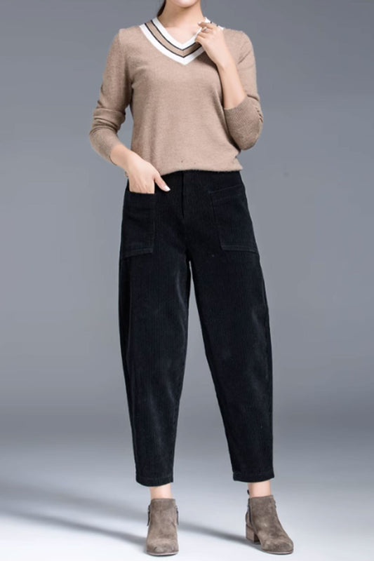 Winter Slacks pants, Retro Corduroy Pants C3517