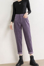 Load image into Gallery viewer, Tapered Corduroy Pants, Women&#39;s Corduroy Pants C3511
