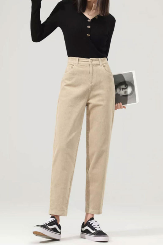 Tapered Corduroy Pants, Women's Corduroy Pants C3512