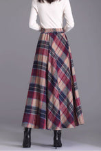 Load image into Gallery viewer, A line plaid long wool skirt C3712
