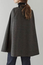 Load image into Gallery viewer, short wool cape coat winter wool cape coat C3669
