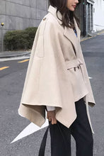 Load image into Gallery viewer, Winter wool cape coat women C3661
