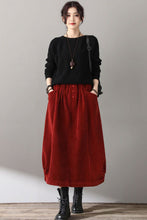 Load image into Gallery viewer, Autumn winter Corduroy Skirt, Plus size skirt C1813
