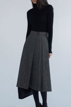 Load image into Gallery viewer, asymmetrical winter wool skirt women  C3830
