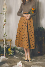 Load image into Gallery viewer, Polka dot winter corduroy womens skirt C3535
