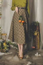 Load image into Gallery viewer, Polka dot winter corduroy womens skirt C3535
